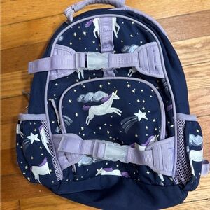 Pottery Barn Kids Unicorn Backpack - Navy and Lavender, size Small